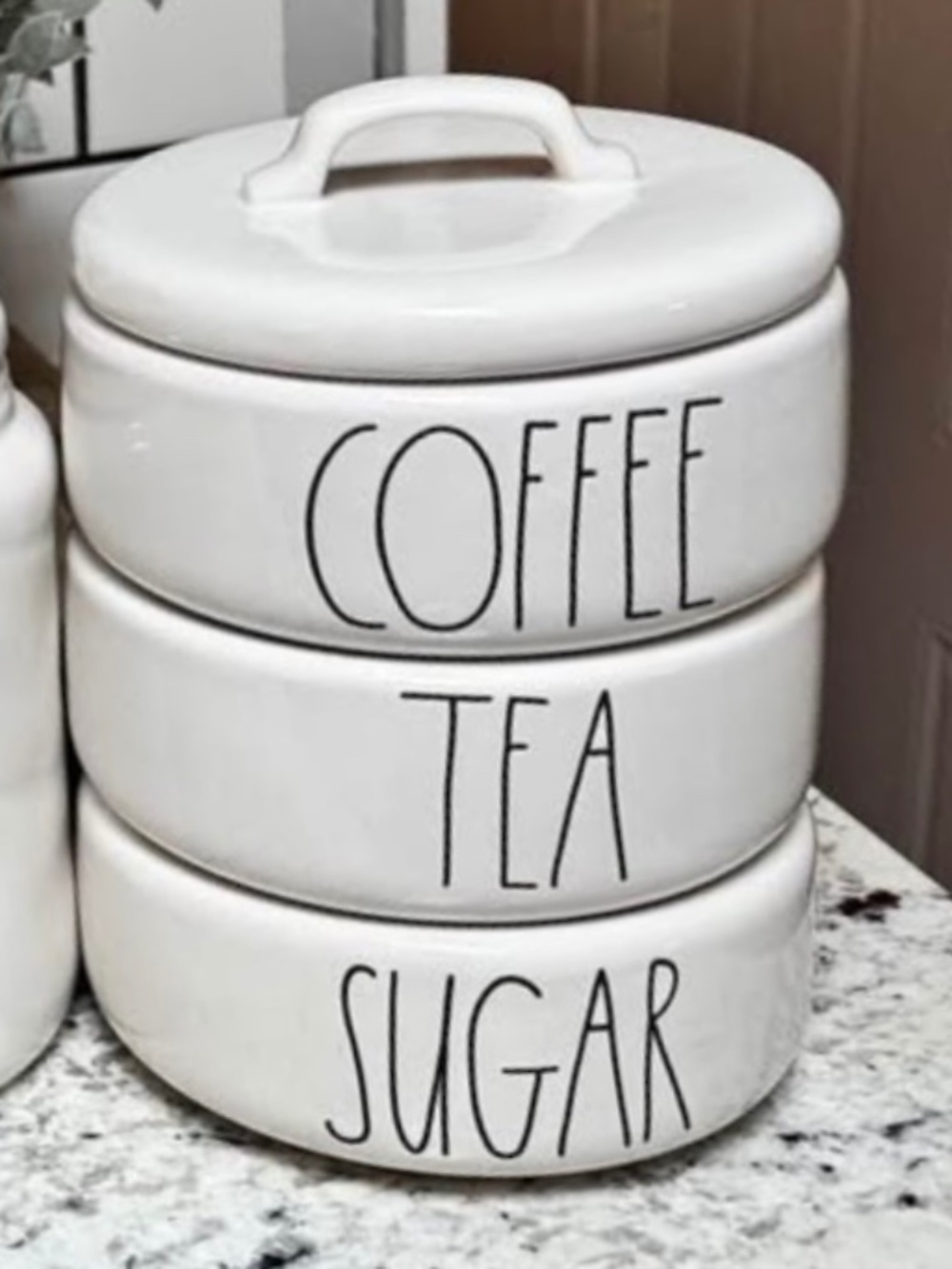 Rae Dunn Coffee Tea Sugar Stacker